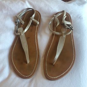 K Jacques silver leather sandals - size 40